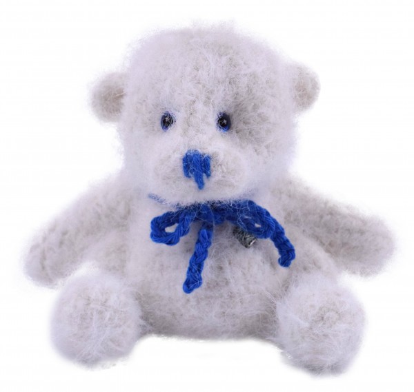Häkelteddy "Wölkchen" 13cm sitzend Merinowolle