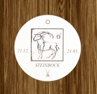 Porzellan-Anhänger Sternzeichen Steinbock