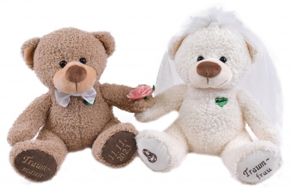 Hochzeit: Hochzeitspaar mit individueller Bestickung