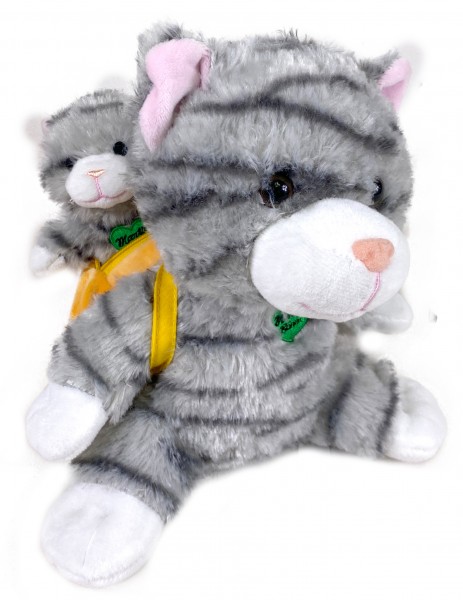 Doppelpack Kätzchen mit Mini Kätzchen im Rucksack