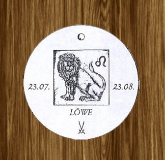 Porzellan-Anhänger Sternzeichen Löwe